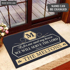 Luvingrace M92 Luxury Monogram Collection As For My House Personalized Doormat