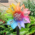 Rainbow Sunflower God Says You Are Plaque Stake
