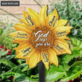Sunflower God Says You Are Strong Plaque Stake