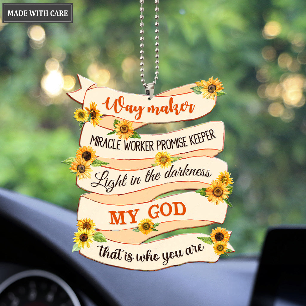 Sunflower Ribbon Way Maker Ornament