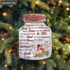 Christmas Floral Bird Mason Jar I Can Only Imagine Ornaments