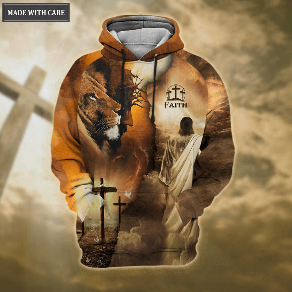 Faith Jesus Lion Cross As Strong As I Am Hoodie