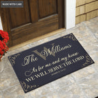 Elegant Custom Family Home Serve The Lord Personalized Doormat