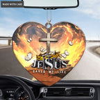 Jesus Saved My Life Heart Ornament