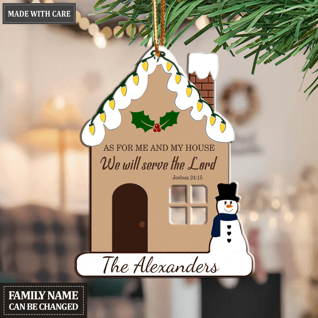 Personalized Serve The Lord Christmas Ornament