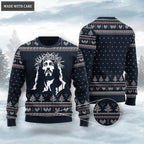Christian God Wool Knitted Pattern Ugly Sweater