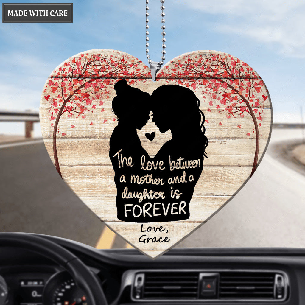 Love Between Mother And Daughter Silhouette Personalized Ornament