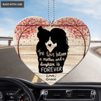 Love Between Mother And Daughter Silhouette Personalized Ornament