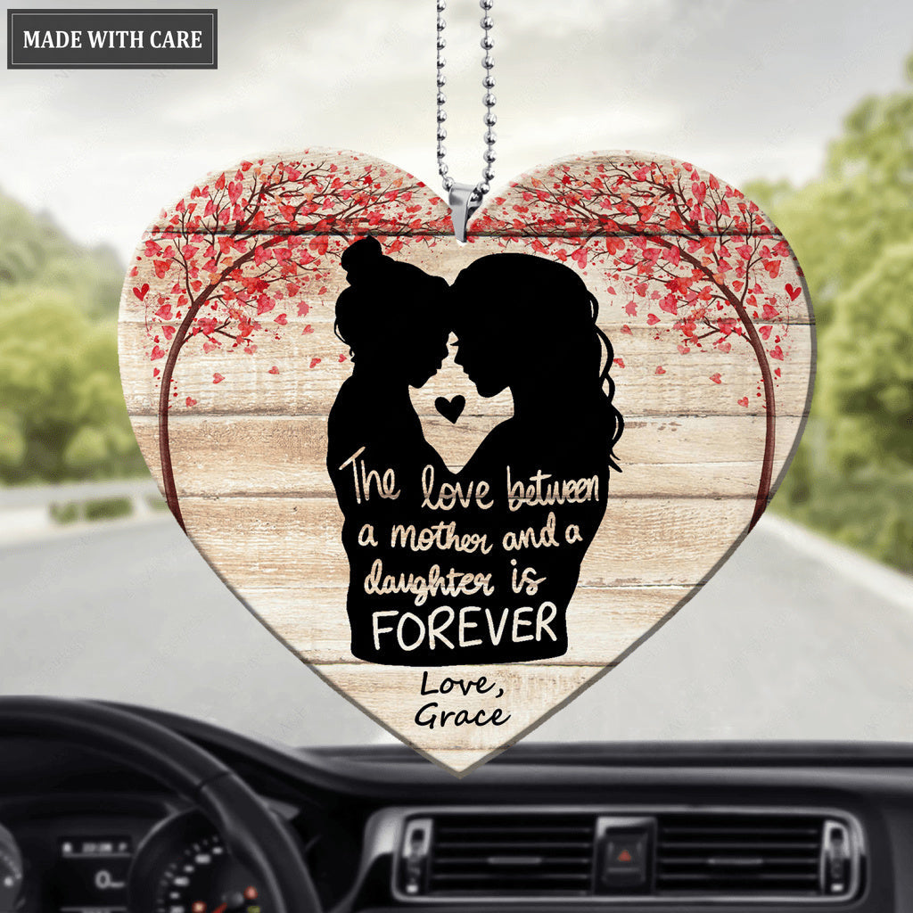 Love Between Mother And Daughter Silhouette Personalized Ornament