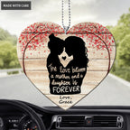 Love Between Mother And Daughter Silhouette Personalized Ornament