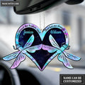 Dragonfly Couple Heart God Blessed Personalized Ornament