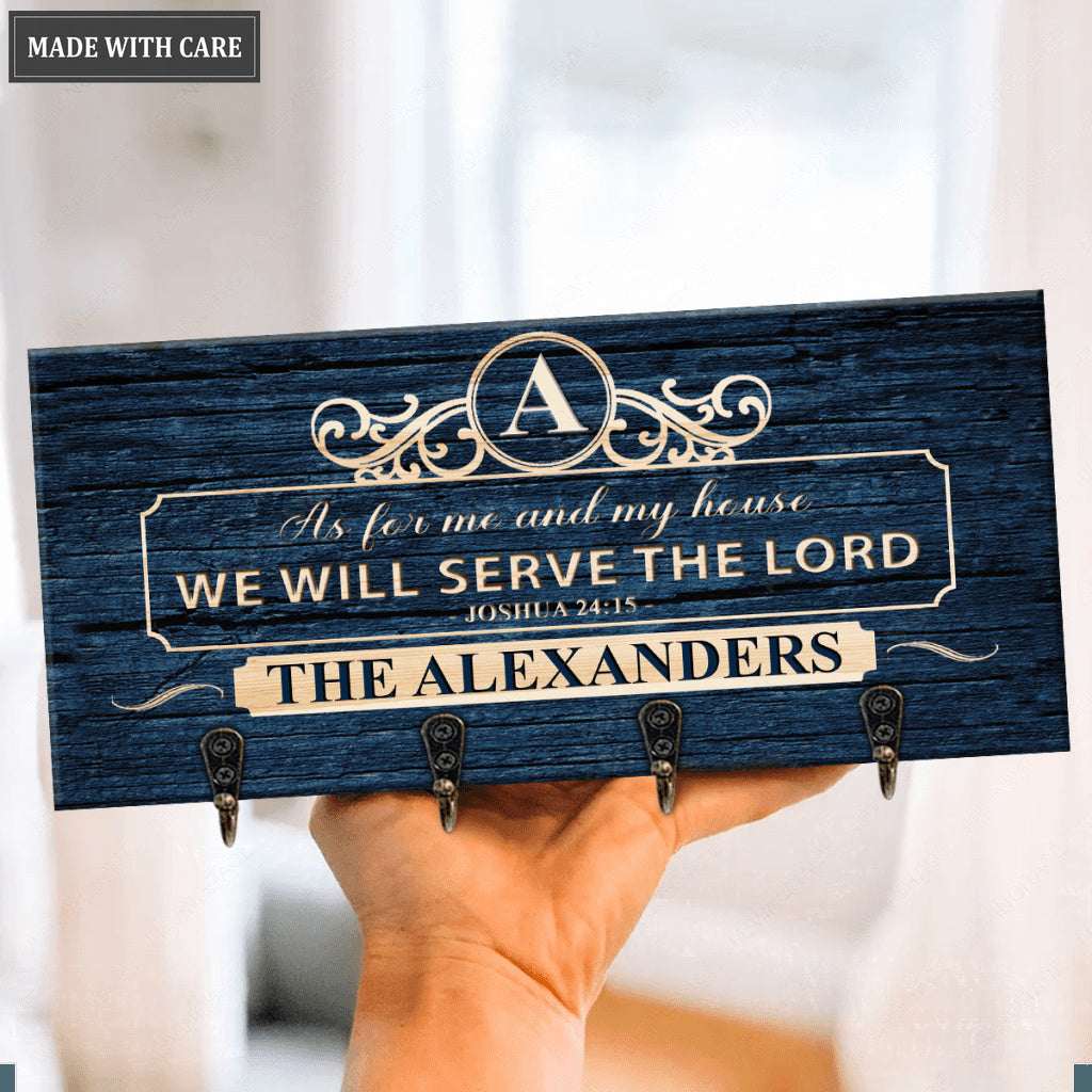 Christian Gifts Serve The Lord Personalized Key Hanger