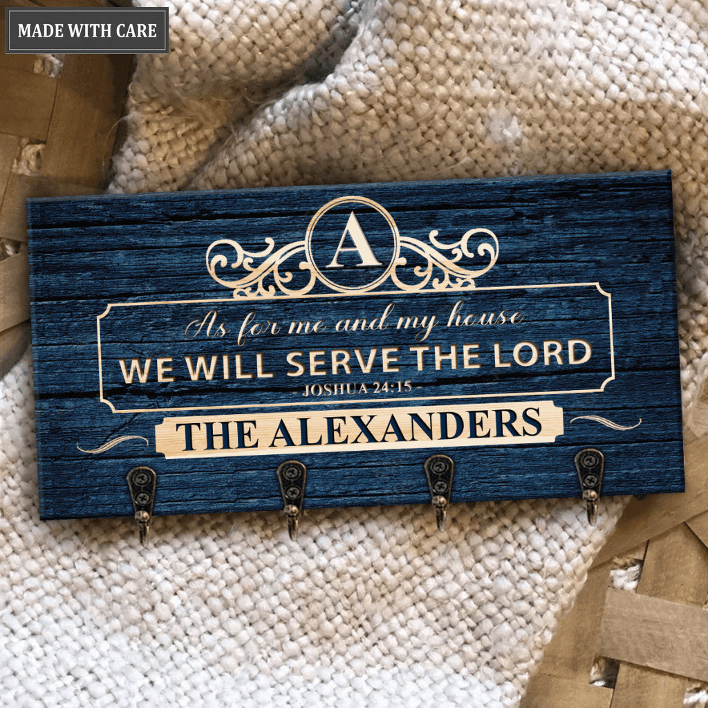 Christian Gifts Serve The Lord Personalized Key Hanger