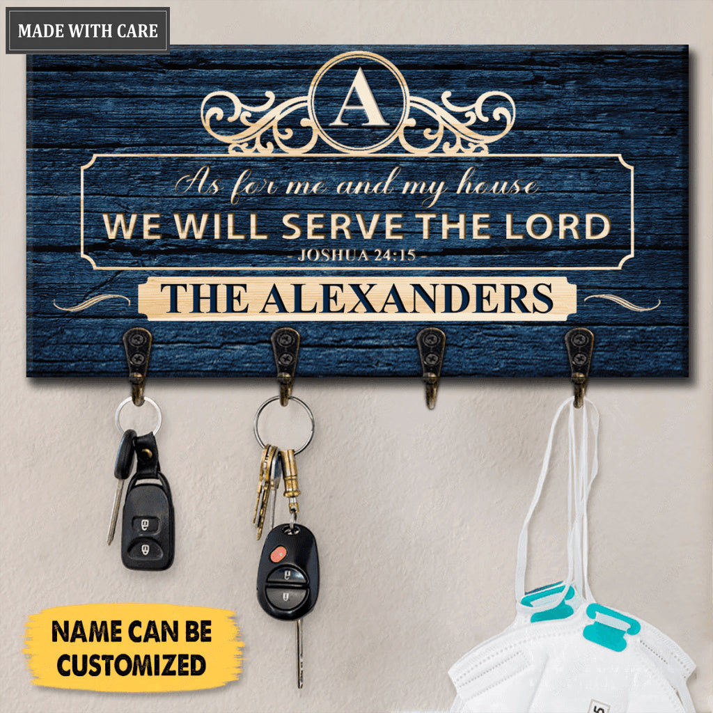 Christian Gifts Serve The Lord Personalized Key Hanger