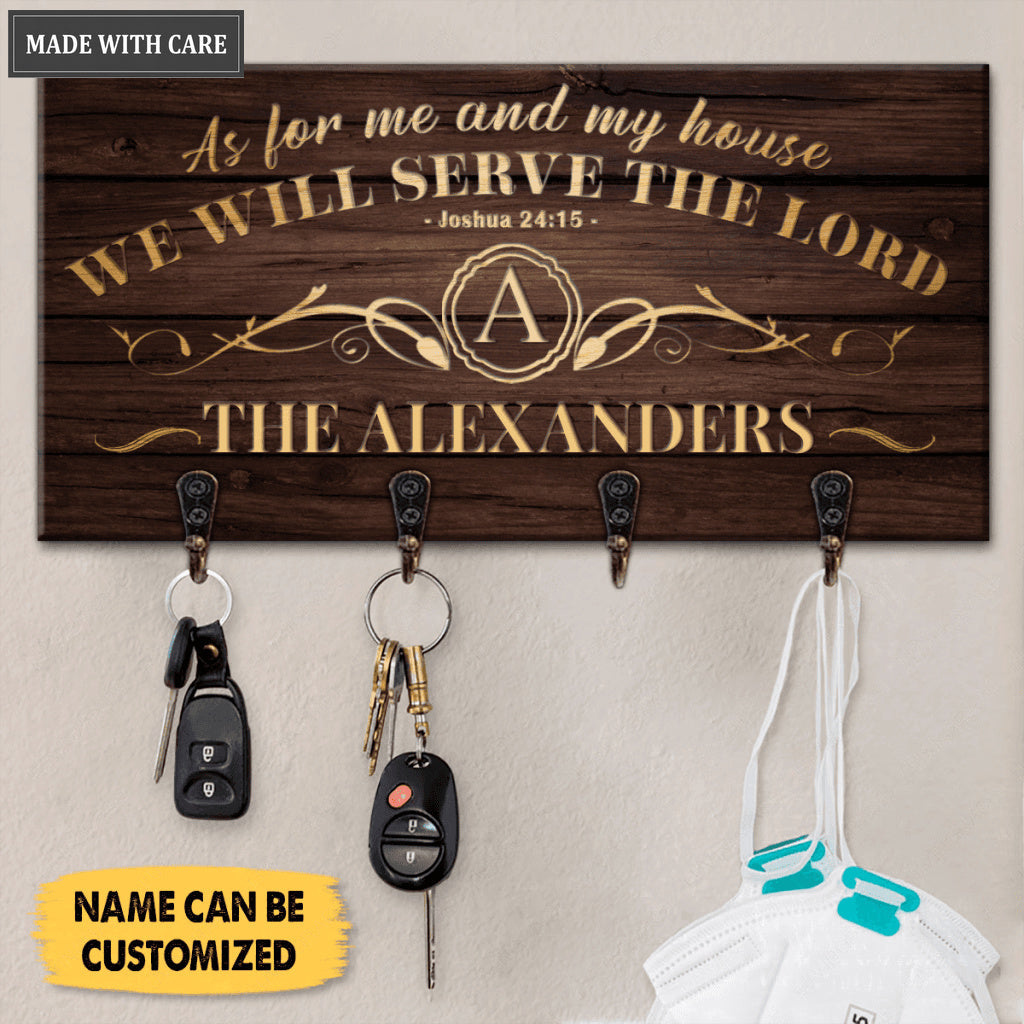 Serve The Lord Personalized Key Hanger