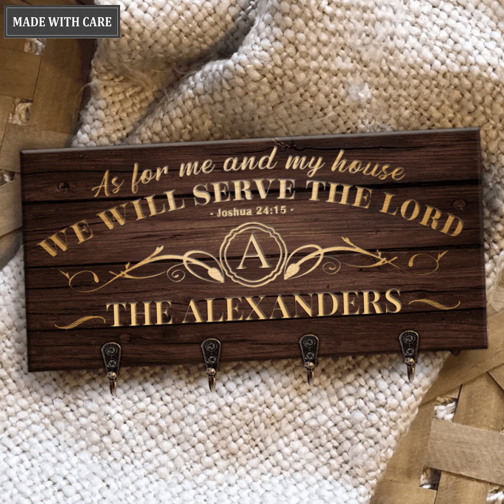 Serve The Lord Personalized Key Hanger