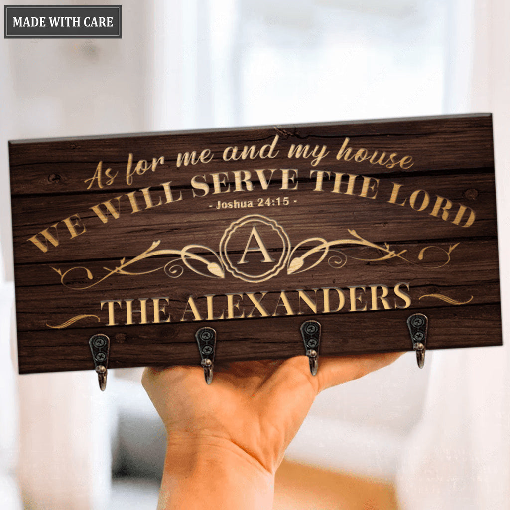 Serve The Lord Personalized Key Hanger