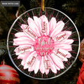 Pink Flower Daisy God Says You Are Transparent Ornament