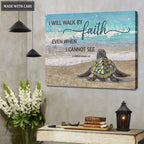 Sea Turtle Walk By Faith Wall Art
