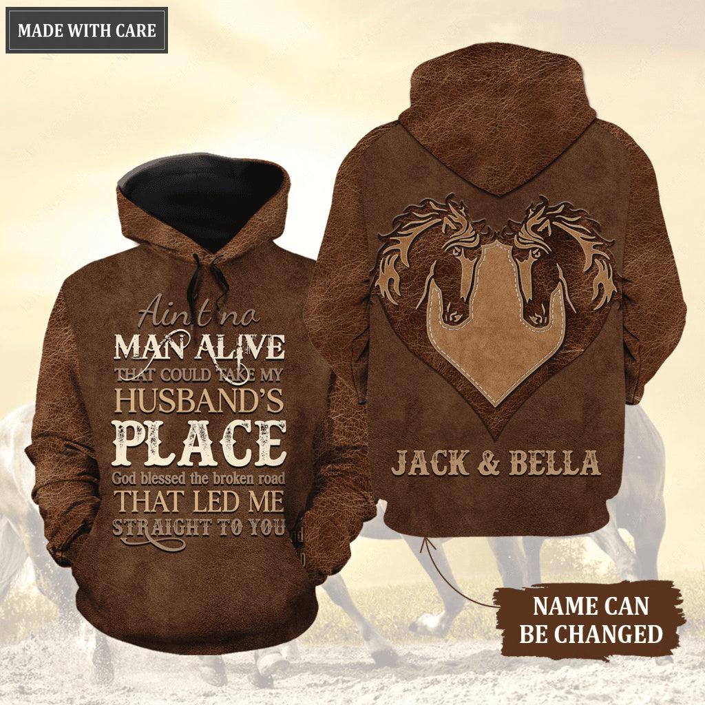 Horse Couple God Blessed Personalized Hoodie