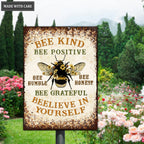 Farmhouse Bee Kind Metal Sign