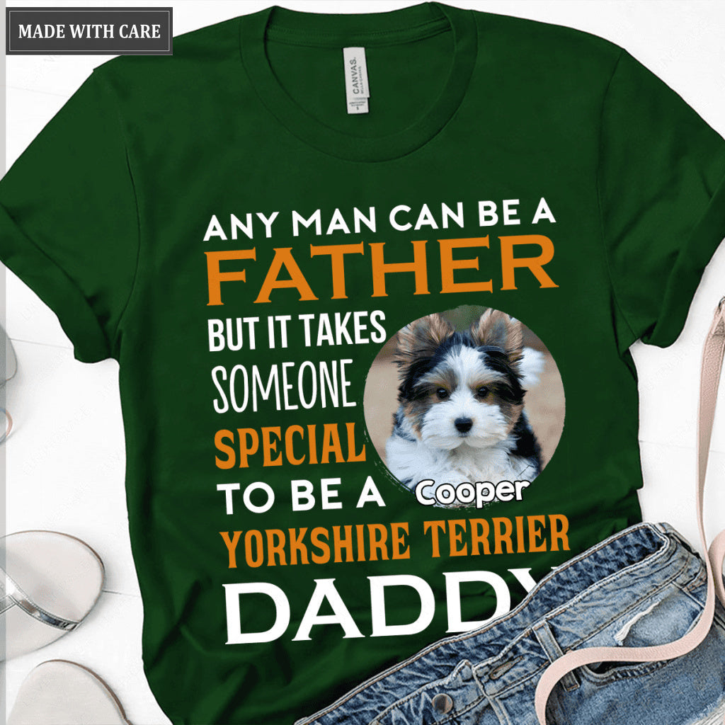 Yorkshire Terrier Daddy - Personalized Custom Unisex T-Shirt