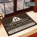 Printfamily M102 Decorative Monogram Collection As For My House Personalized Doormat
