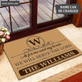 Printfamily M103 Vintage Monogram Collection As For My House Personalized Doormat