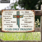 Surrounded By The Glory Cross With Wings Metal Sign