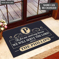 Luvingrace M95 Elegant Monogram Collection As For My House Personalized Doormat
