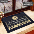 Luvingrace M96 Decorative Monogram Collection As For My House Personalized Doormat