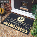 Luvingrace M84 Luxury Monogram Collection As For My House Personalized Doormat