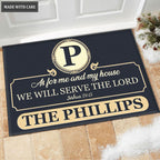 Luvingrace M84 Luxury Monogram Collection As For My House Personalized Doormat