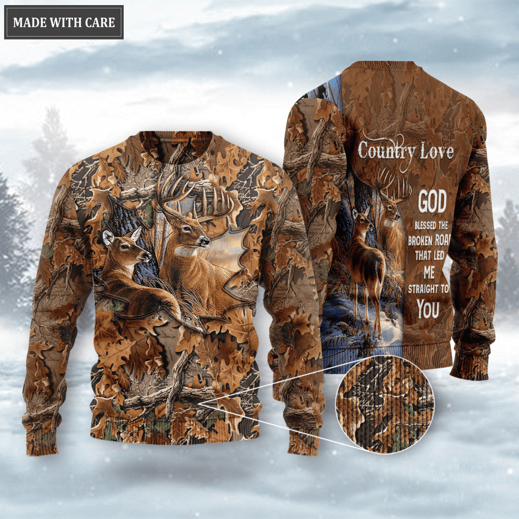 Country Love Deer God Blessed Sweatshirt