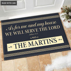 Luvingrace M85 Luxury Monogram Collection As For My House Personalized Doormat