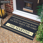 Luvingrace M85 Luxury Monogram Collection As For My House Personalized Doormat