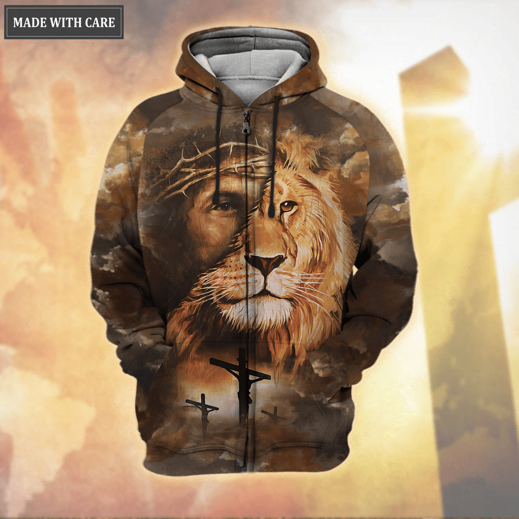 Lion Christ Let Your Faith Be Bigger Than Your Fear Hoodie