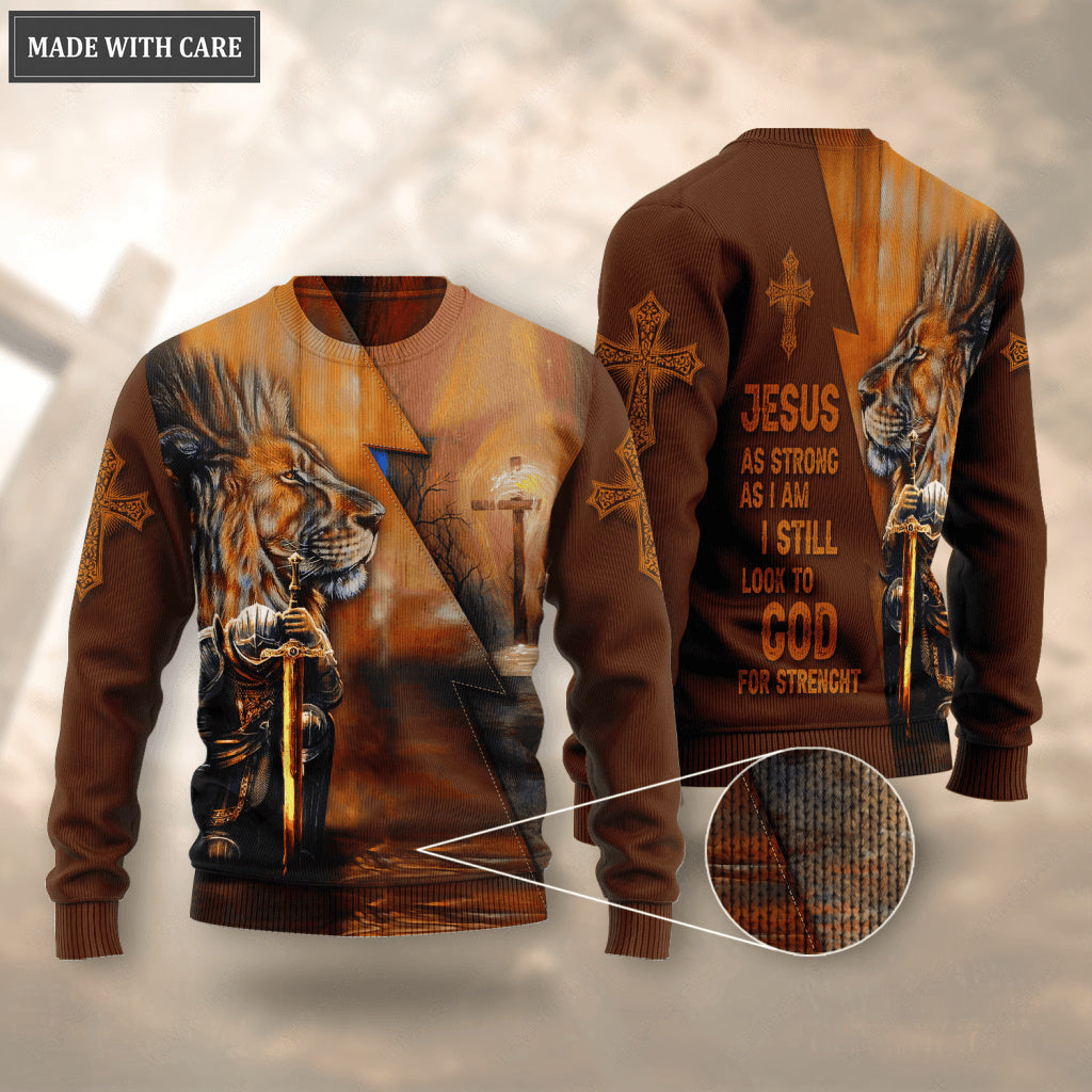 Lion Warrior As Strong As I Am Wool Sweatshirt