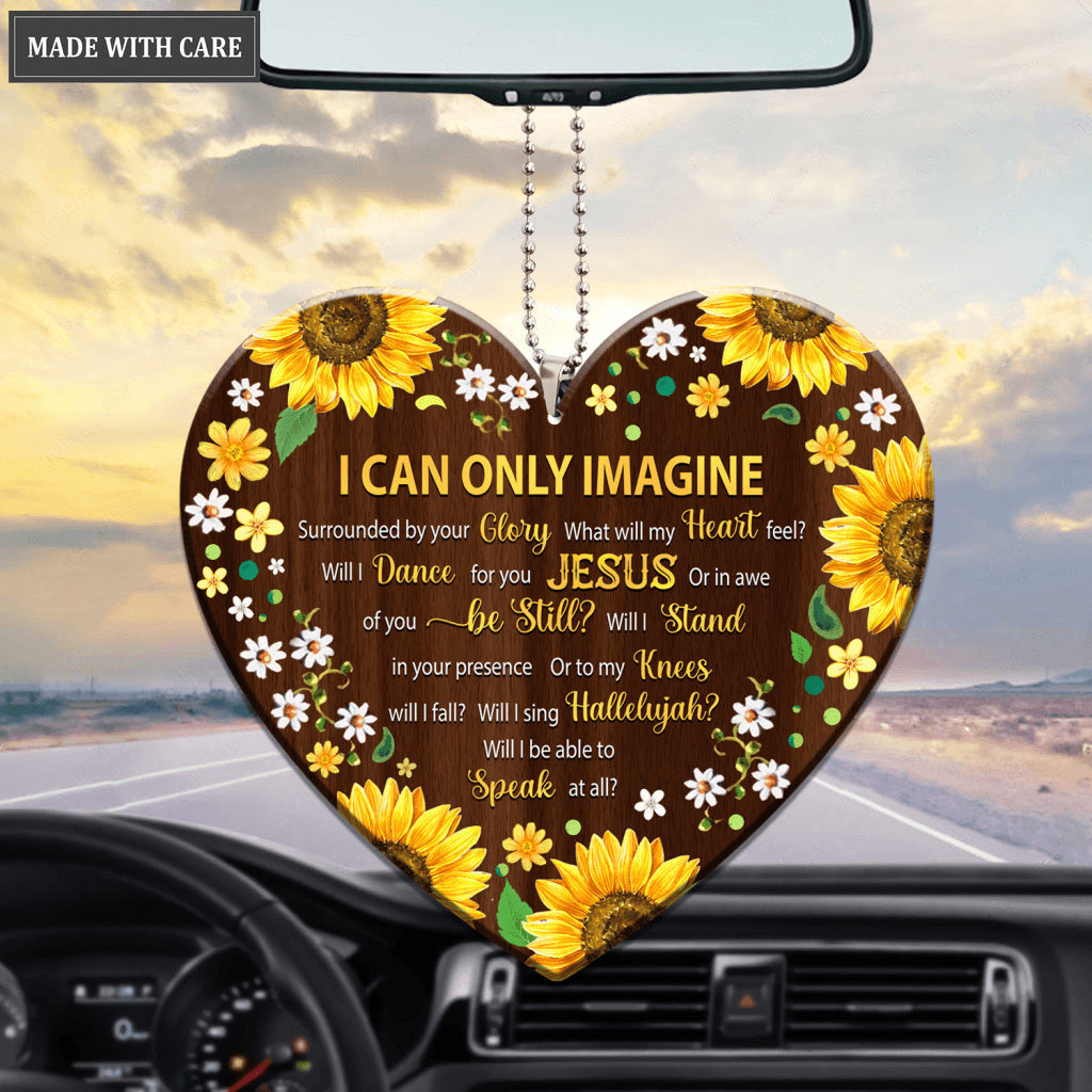 Floral Border Surrounded By Glory Heart Ornament