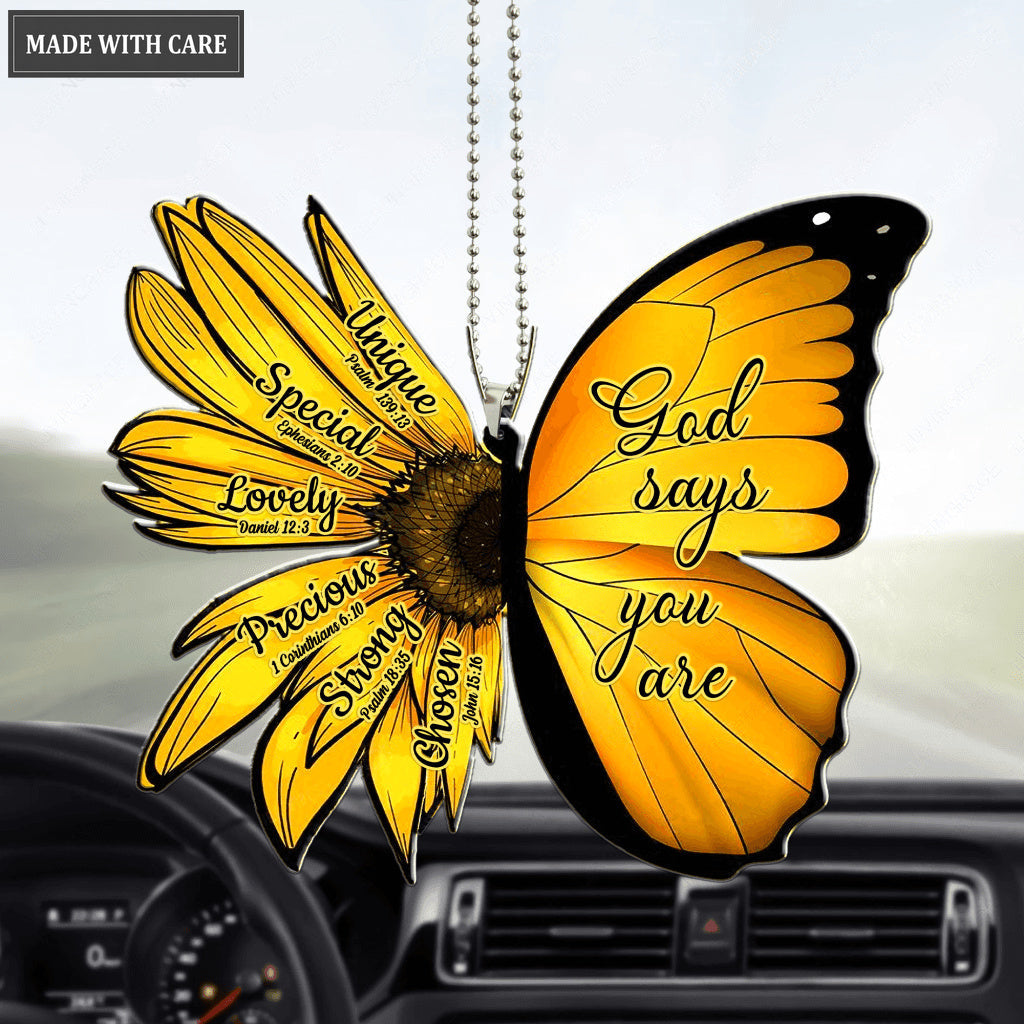Flower Wings Butterfly God Says You Are Ornament