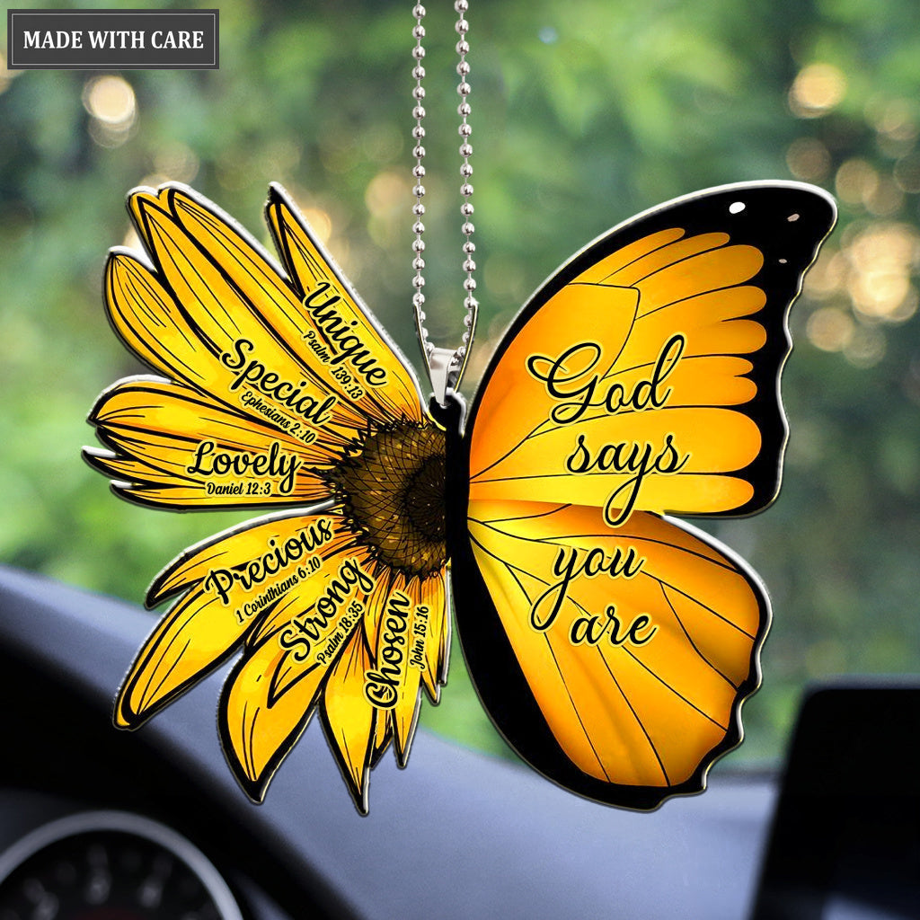 Flower Wings Butterfly God Says You Are Ornament