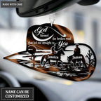 Cowboy Couple Scene God Blessed Personalized Ornament