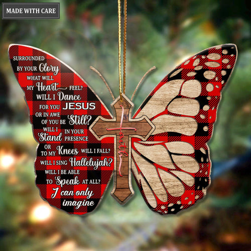 Christmas Butterfly Surrounded By The Glory Ornament