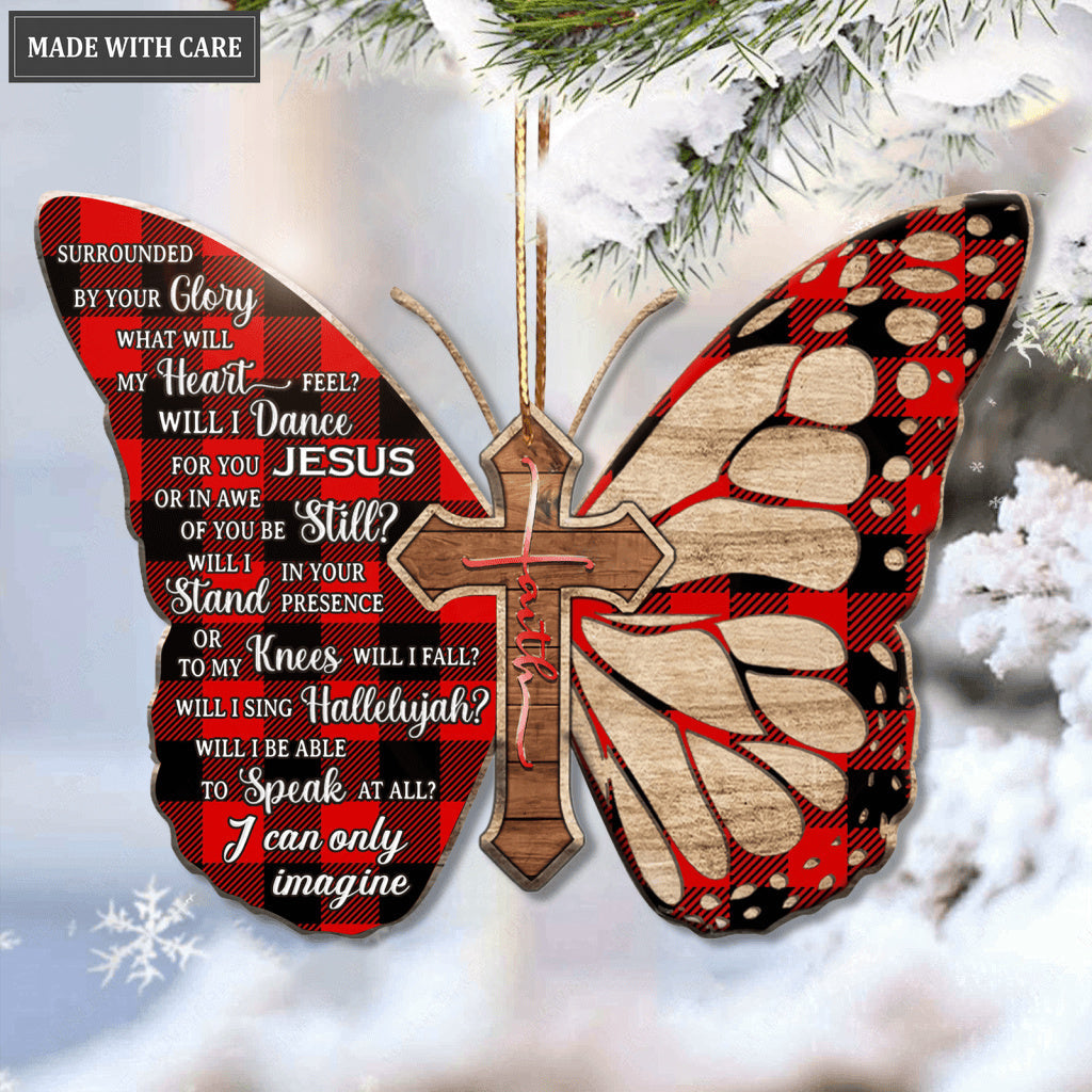 Christmas Butterfly Surrounded By The Glory Ornament