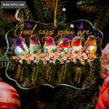 Flower Hummingbird God Says You Are Transparent Ornament