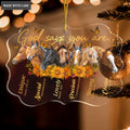 Sunflower Horses God Says You Are Transparent Ornament