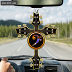 Golden Guitar Cross Ornament