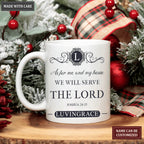 Vintage Elegant As For Me And My House Personalized Mug