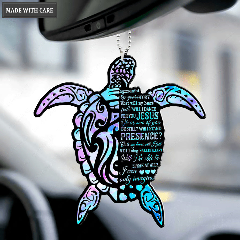 Sea Turtle Surrounded By The Glory Ornament