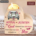 Butterfly Wedding Car God Blessed Personalized Candle Holder